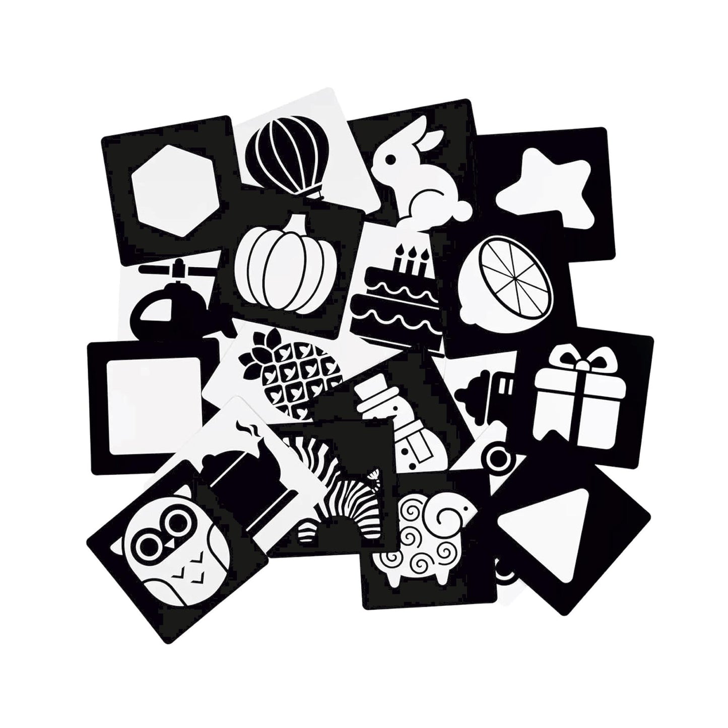 Newborn Sensory Visual Stimulation Baby Card 3-6 Months - Educational Brain Development Toys, Black and White Activity Cards 20 Card