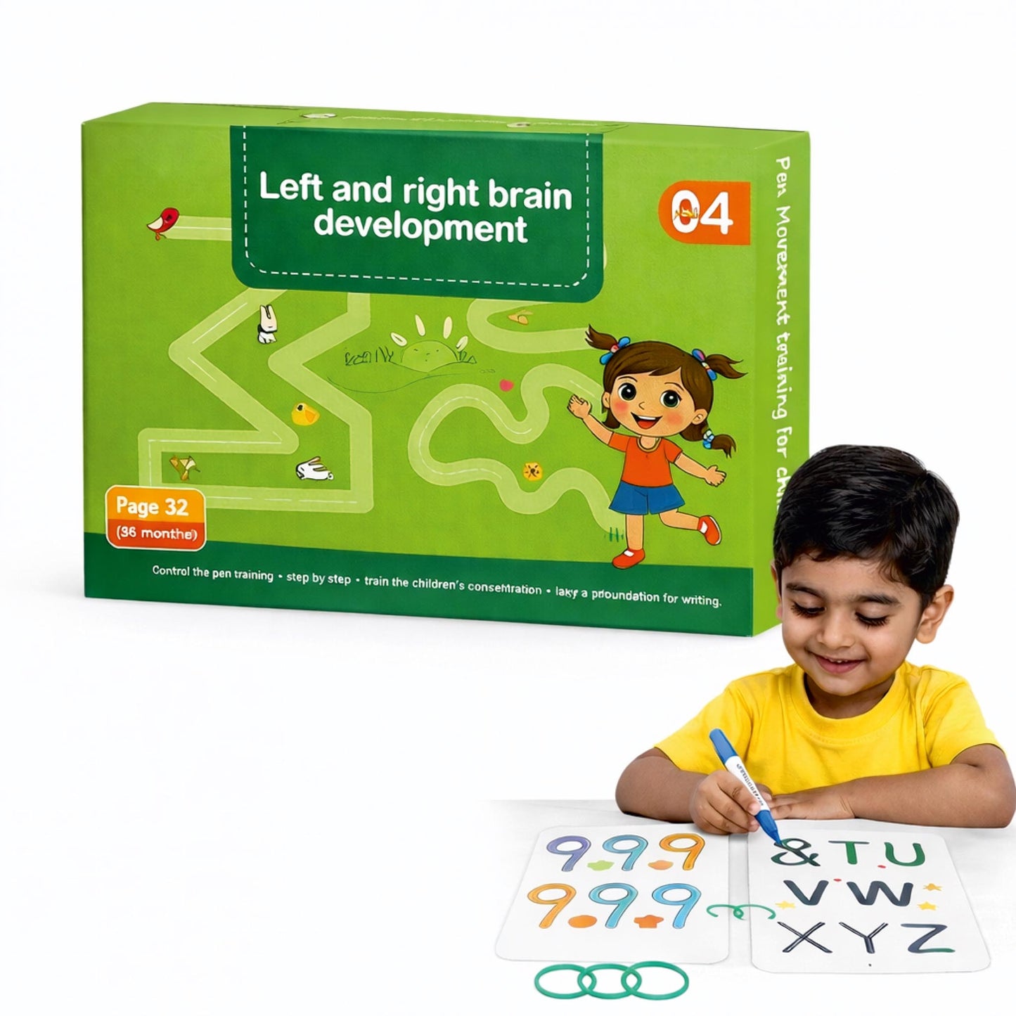 Left & Right Brain Development Tracing Card Set