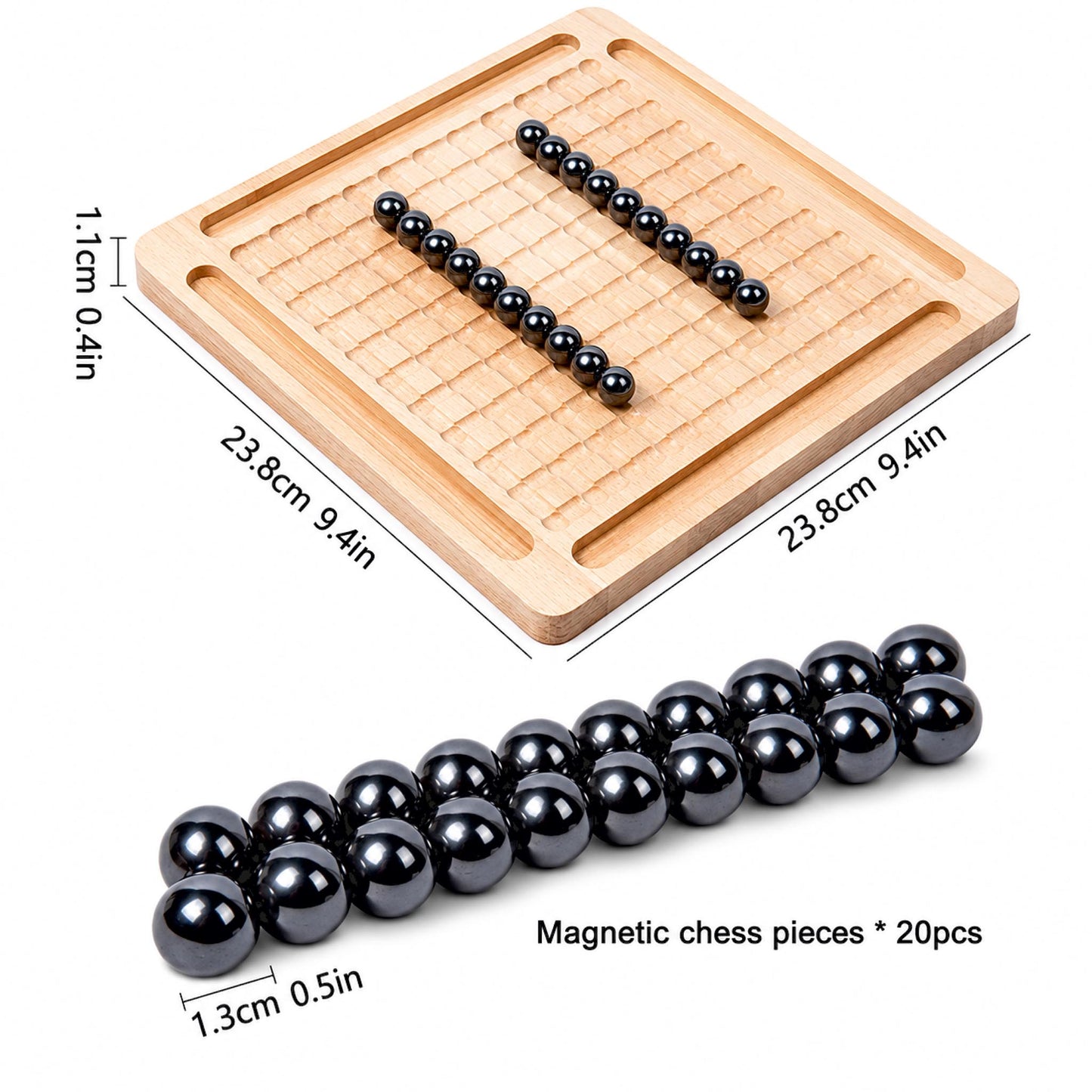 Magnetic Chess Strategy Board Game for Kids & Adults | 20 Magnetic Balls Puzzle Toy | Educational Brain Development Game | Family Fun Tabletop Game| Age 9+ Years
