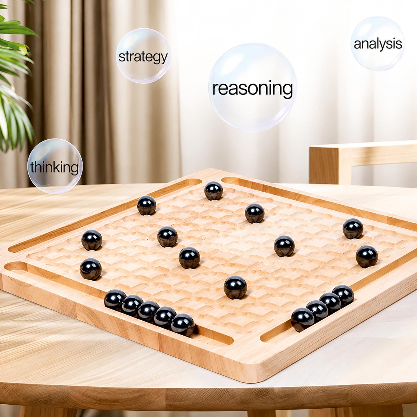 Magnetic Chess Strategy Board Game for Kids & Adults | 20 Magnetic Balls Puzzle Toy | Educational Brain Development Game | Family Fun Tabletop Game| Age 9+ Years