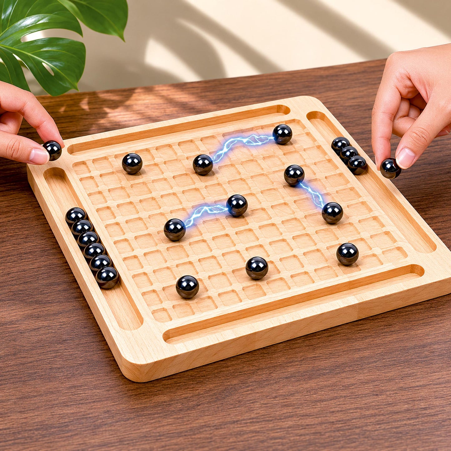 Magnetic Chess Strategy Board Game for Kids & Adults | 20 Magnetic Balls Puzzle Toy | Educational Brain Development Game | Family Fun Tabletop Game| Age 9+ Years