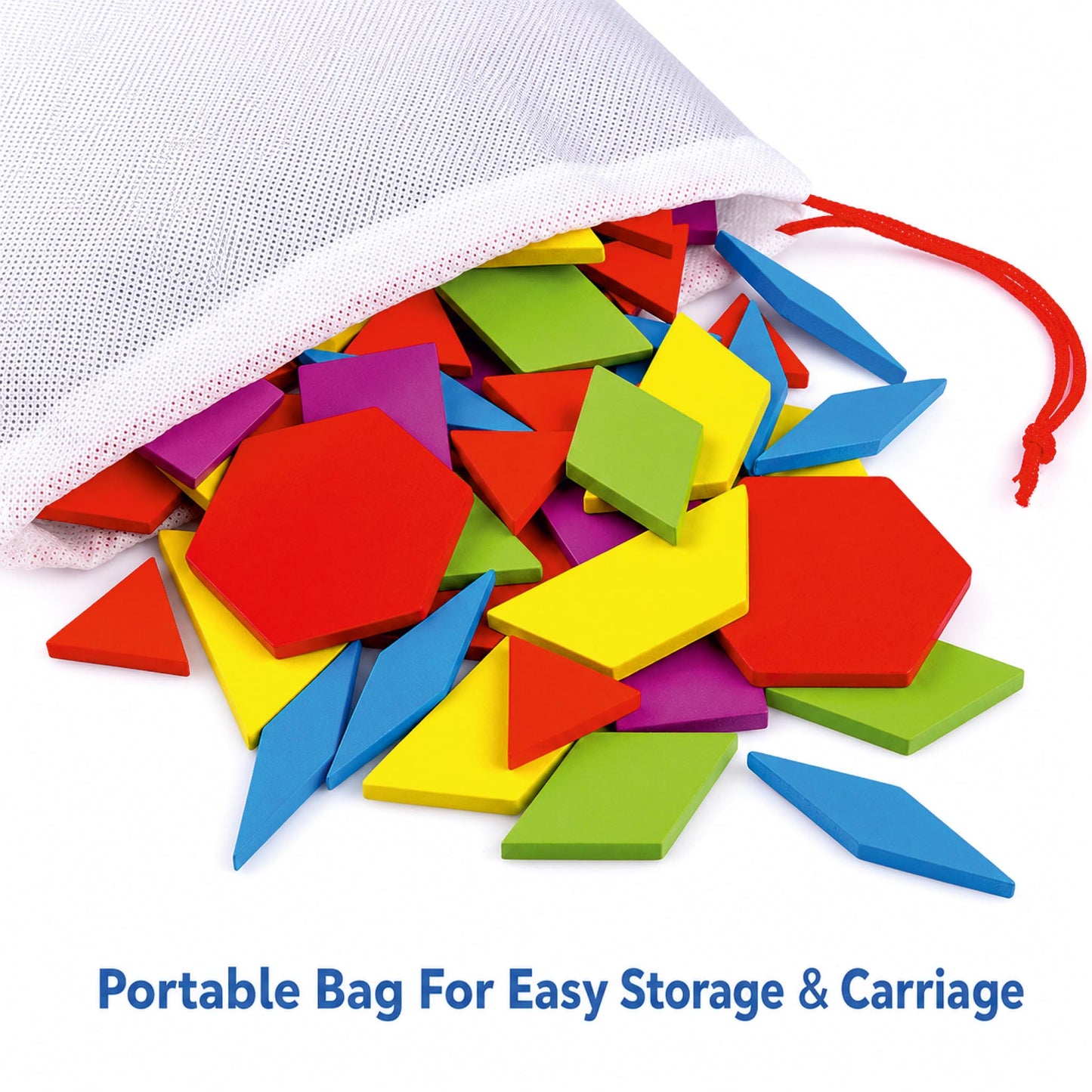 Pattern Blocks Educational STEM 155 Pieces Puzzle Set