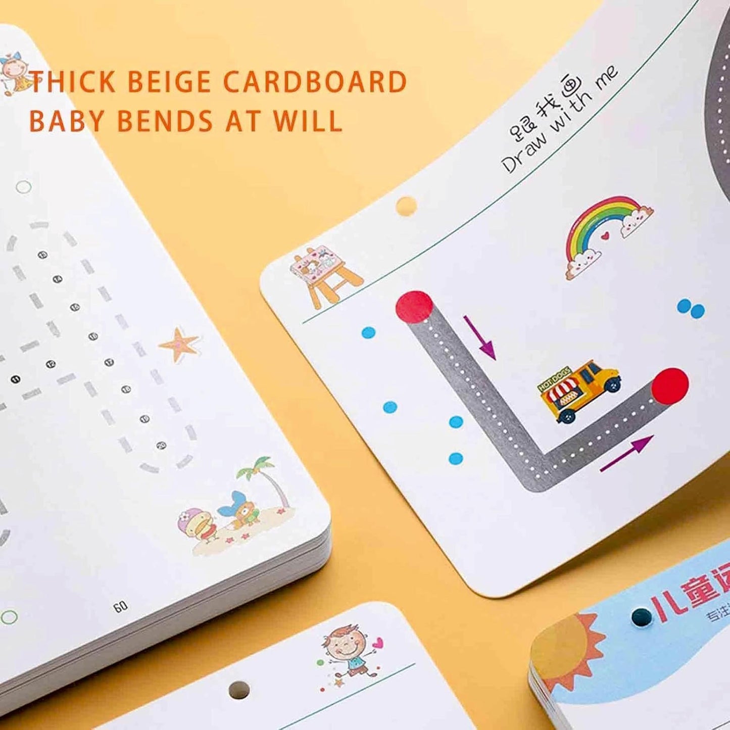 Pen Control Training Exercise Cards, Activity Book, Children Hand Eye Coordination